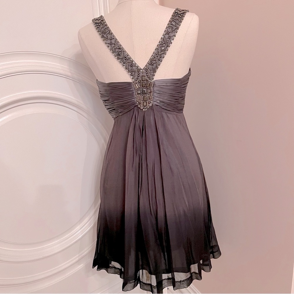 Sue Wong Silk Blend Jeweled Embellished Ombre Dress - Picture 4 of 6